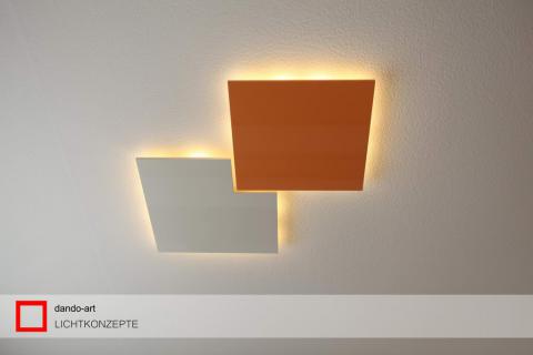 dando-art LED Deckenpanel Kunstwerk aus Holz